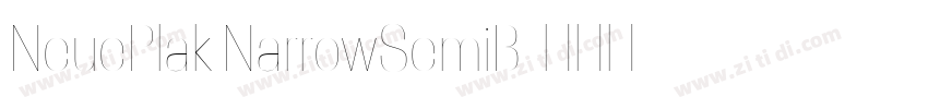 NeuePlak NarrowSemiB字体转换